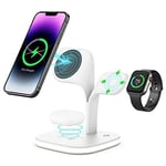 Magnetic Wireless Charger,3 in 1 Magsafe Wireless Charger Stand Compatible with