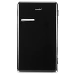 COMFEE' RCD93BL1RT(E) Under Counter Fridge Only, 93L Retro Freestanding Fridge with Chiller Box, Adjustable Thermostats, Self-closing Door, Black