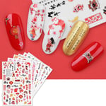 Nail Sticker Cute Mahjong Spring Festival Art Stickers Xf3214