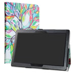 Lenovo Smart Tab M10 / P10 Case,LiuShan PU Leather Slim Folding Stand Cover for 10.1" Lenovo Smart Tab P10（TB-X705F）/ M10 （TB-X605F) Android Tablet,Love Tree