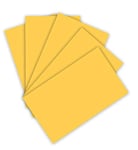 folia- Lot de 50 Feuilles de Papier à Dessin de 130 g/m² -Doré Brillant-Format A3-Base pour de Nombreux travaux manuels, 10263394, Or