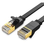 Câble Internet à cordon de brassage plat U/FTP Cat. 7 10 Gb/s 0,5 m noir