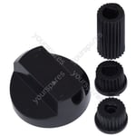 Hoover Universal Cooker/Oven/Grill Control Knob And Adaptors Black