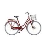 Skeppshult Smile Dam 3-vxl med korg 47 cm Röd Standard Cykel