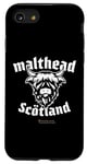 Coque pour iPhone SE (2020) / 7 / 8 Whisky Highland Cow Lettrage Malthead Scotch Whisky