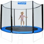 Filet de sécurité pour trampoline Résistant Entrée fermable Dimension au choix 244 - 250 cm / 6 Stangen