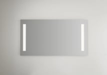 Linn Bad Hilde Speil, m/LED-lys 120x3,5x65 cm, Sølv