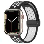 Silikonarmband Sport Apple Watch Ultra 2 49mm Svart/Vit