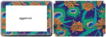 Get it Stick it SkinTabAmaFireHD89_71 Navy Blue Background with Peacock Feathers and Flowers Skin for 8.9-Inch Amazon Kindle Fire HD