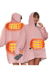 Electric Hoodie Blanket Ultra Plush Wearable Sherpa Oversize
