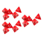 Vektenxi 15Pc Red Dice Set D4 Four-Sided Gem Dice 2cm 4-Die RPG Dice Dice Player Accs Durable and Useful Practical and Cost-Effective