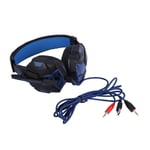 Stereo Gaming Headphone With Mic Wired Headsets Led Lig Blue
