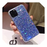 Shinning Glitter Phone Case for iPhone 11 Pro X XR XS Max Bling Soft Silicone Back Cover for iPhone 7 8 6S 6 Plus 5S SE Cases-Blue-For iPhone XR
