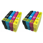 8 x Ink Cartridges Non-OEM & Unused for Epson XP2100 XP2150 XP3100 XP3150 MULTI