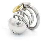 Luckly77 Stainless Steel Chastity Device Medical Metal Chastity Device With Urinary Catheter Male Virtue Lock Ergonomic Design Penis Cage Penis Lock (Size : 50mm)