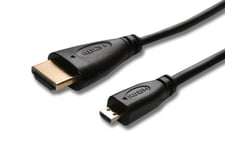 vhbw Câble HDMI, Micro-HDMI vers HDMI 1.4 1,8m pour Tablette, Smartphone, appareil photo compatible avec A-rival BioniQ 700 HX