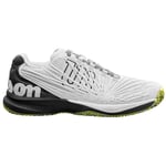 Wilson Men's Tennis Shoes, Kaos 2.0, White/Black/Yellow, Size 10.5, Synthetic, for All Surfaces, All Levels, Wrs323820E105