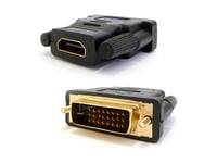 Dvi-D 24+1 > Hdmi (St-Bu) Adapter Vergoldet Schwarz