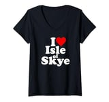 Womens I LOVE HEART ISLE OF SKYE SCOTLAND V-Neck T-Shirt
