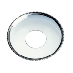 Nybro Ljusmanschett glas klar pärlkant silver 65 mm