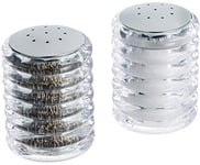 Cole & Mason H820950 Beehive Salt and Pepper Shaker Set, Salt and Pepper Pots, Acrylic/Chrome, 70 mm, Twin Salt and Pepper Set, Includes 2 x Salt and Pepper Shakers
