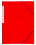 Snoddmapp Kartong FSC 3-Klaff Röd A4