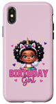 Coque pour iPhone X/XS La fille d'anniversaire Princesse Melanin Afro Licorne