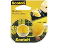 Scotch dubbelhäftande tejp 12 mm 6,3 m på dispenser (SC5006)