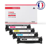 NOPAN-INK - x4 Toner HP CF380X CF381A CF382A CF383A - HP 312A - compatibles (1 Noir, 1 Cyan, 1 Jaune, 1 Magenta)