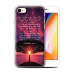 Phone Case compatible with Apple iPhone SE 2020 Christian Bible Verse Love Is Patient/Corinthians Transparent Clear Ultra Soft Flexi Silicone Gel/TPU Bumper Cover