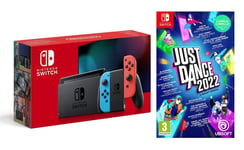 Nintendo Switch (Neon Red/Neon blue) + Just Dance 2022 (Nintendo Switch)