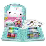 CRAYOLA, Mallette Créative Gabby et la Maison Magique, 40 pièces avec Feutres, Crayons de Cire, Pages à colorier, Autocollants, à partir de 5 Ans, 04-2945
