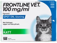Frontline vet. Katt 100 mg/ml 6x0,5 ml Spot-on lösning