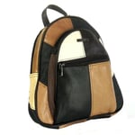 Ladies Real Leather Backpack Bag With Security Zip & Grab Handle