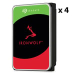 Seagate IronWolf - 4 To - 256 Mo - Pack de 4
