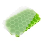 Honey Cube Honeycomb Tray 37 Silicone Cubes Ice Cube Making Mold with Lids for Ice Cream Party Whiskey Cocktail Cold Drink
