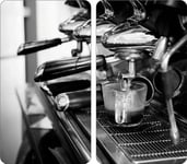 Kesper Skärbräda I Glas Med Halkfria Fötter, Espresso