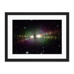 Artery8 Hubble Space Telescope Image Rainbow Image Of The Egg Nebula Light Ripples Reflecting On The Dying Star's Dust Shells Artwork Framed Wall Art Print 18X24 Inch