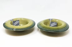 Torres Ferreras Mediterraneo Hand Dipped Set of 2 Inverted Pasta Bowls (D) 22cm x (H) 6cm