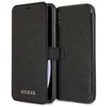 Guess bok Iriserande GUFLBKI65IGLBK iPhone XS Max - Svart