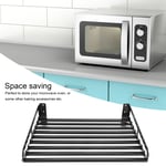 Microwave Oven Shelf Black Sturdy Wall Mounted Kitchen Storage Rack Organ LVE UK
