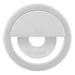 T’NB Influence Selfie Ring Light, Anneau Lumineux Rond, Compatible Tout Smartphone, Diffusion De Lumière, Différent Niveaux De Luminosité, Photo, Vidéo, Idéal pour Youtube, TikTok, Instagram– Blanc