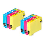 6 C/M/Y Ink Cartridges XL for Epson WorkForce WF-3620, WF-7620DTWF, WF-3640DTWF