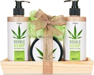 BRUBAKER Cosmetics Hemp Oil Body Care and Shower Set Fresh Mint & Aloe Vera with
