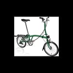Brompton M6R Sammenleggbar sykkel 6 gir, 12.2kg, stålramme, Racing Green