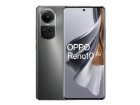 OPPO Reno10 5G - 5G smarttelefon - dobbelt-SIM - RAM 8 GB / Internminne 256 GB - microSD slot - OLED-display - 6.7 - 2412 x 1080 piksler (120 Hz) - 3x bakkamera 64 MP, 32 MP, 8 MP - front camera 32 MP - silvery grey