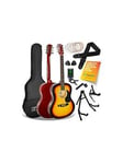 3Rd Avenue Full Size 4/4 Acoustic Guitar Pack For Beginners - 6 Months Free Lessons - Sunburst