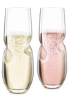 Bubbles Stemless Champagne Sparkling Wine Glasses 300ml Set of 2