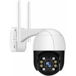 Ensoleille - Camera De Surveillance Ptz Wifi Sans Fil 1080P 2Mp Hd, Camera De Surveillance Interieure/Exterieure, Audio Bidirectionnel, Detection De