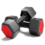 Nologo 45532rr 15KG Dumbbell Sports Hex Dumbbell Set Home Gym Fitness Hex Dumbbell Kit Weightlifting Exercise